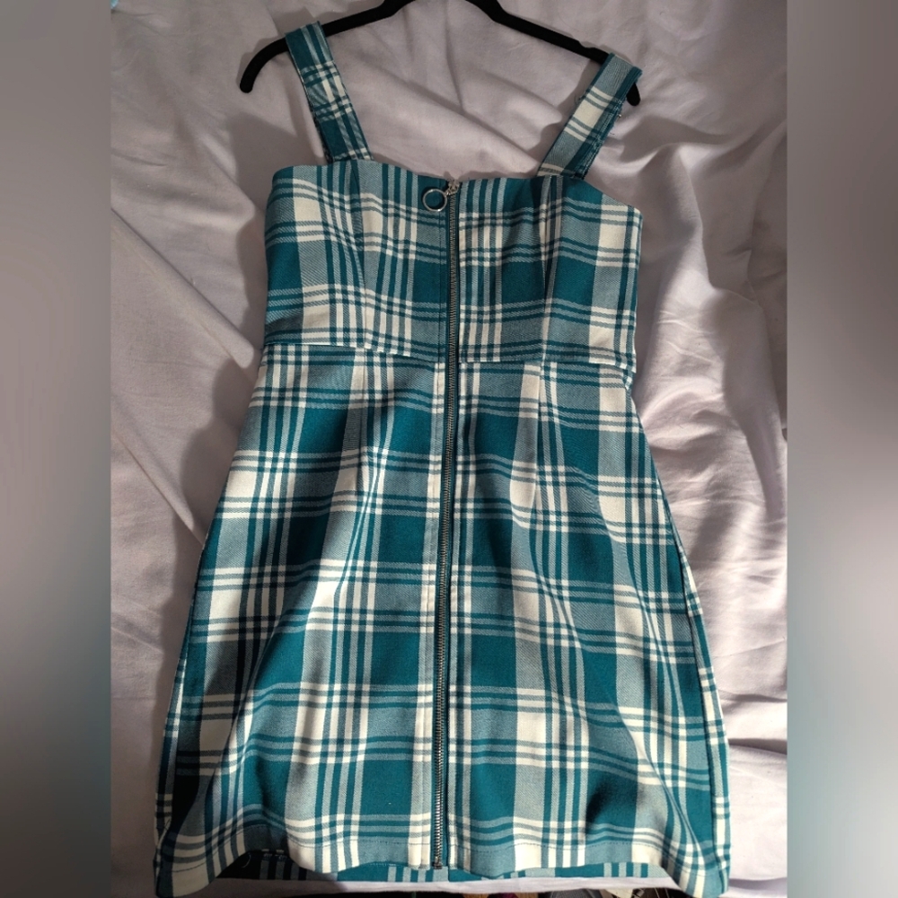 Forever 21 Blue Plaid Dress Size M